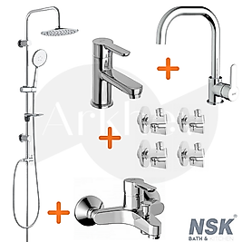 NSK Lavabo, Banyo, Eviye Bataryası, Filtreli Ara Musluk ve Duş Sistemi Seti ARKHEV0027