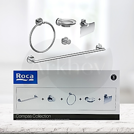Roca Compas 5'li Banyo Aksesuar Seti - Krom A817560001
