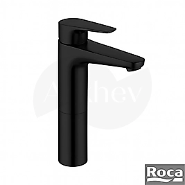 Roca Atlas Yüksek Çanak Lavabo Bataryası - Fırçalı Mat Siyah / Cold-Start A5A3790NM0