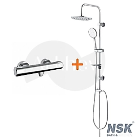 NSK Termostatik Duş Bataryası ve Duş Sistemi Paketi - Krom ARKHEV0007