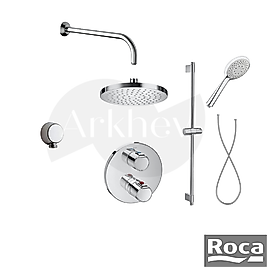 Roca Ankastre Termostatik Banyo Batarya Seti - Krom / İç Set Sıva Altı Grubu Dahil ARKHEV0023