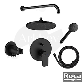 Roca Cala Ankastre Duş Sistemi Seti - Mat Siyah / İç Set Sıva Altı Grubu Dahil  ARKHEV0022