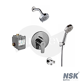 NSK Ankastre Banyo Batarya Duş Sistemi Seti - Krom / Sıva Altı Grubu İç Set Dahil ARKHEV0026