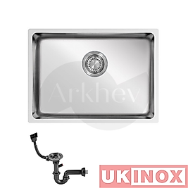 Ukinox Çelik Eviye - Polisajlı / Sifon Dahil / 50x40 Cm E802.ME 500-U4P.GT