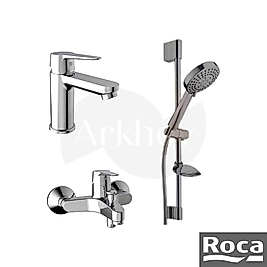 Roca Estreia Lavabo + Banyo Bataryası ve Stella Sürgülü Duş Takımı Seti - Krom A5DA57EC0K