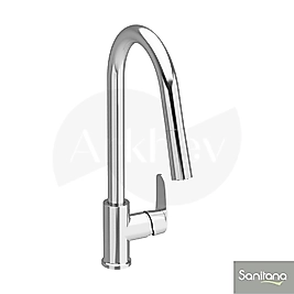 Sanitana Stem Spiralli Kuğu Eviye Bataryası - Krom / Fonksiyonlu Elcik / Cold-Start S50208078212602