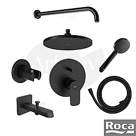 Roca Cala Ankastre Banyo Sistemi - Mat Siyah / İç Set Sıva Altı Grubu Dahil ARKHEV0021