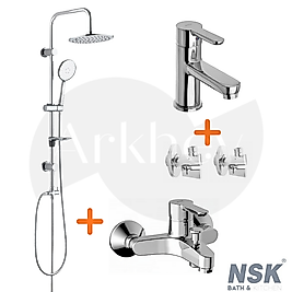 NSK Lavabo, Banyo Bataryası, Filtreli Ara Musluk ve Duş Sistemi Seti ARKHEV0028